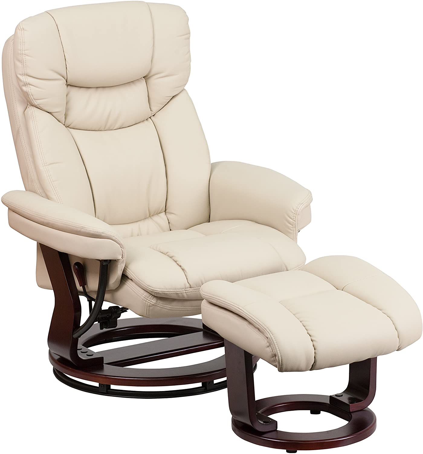 Flash furniture recliner chair with ottoman